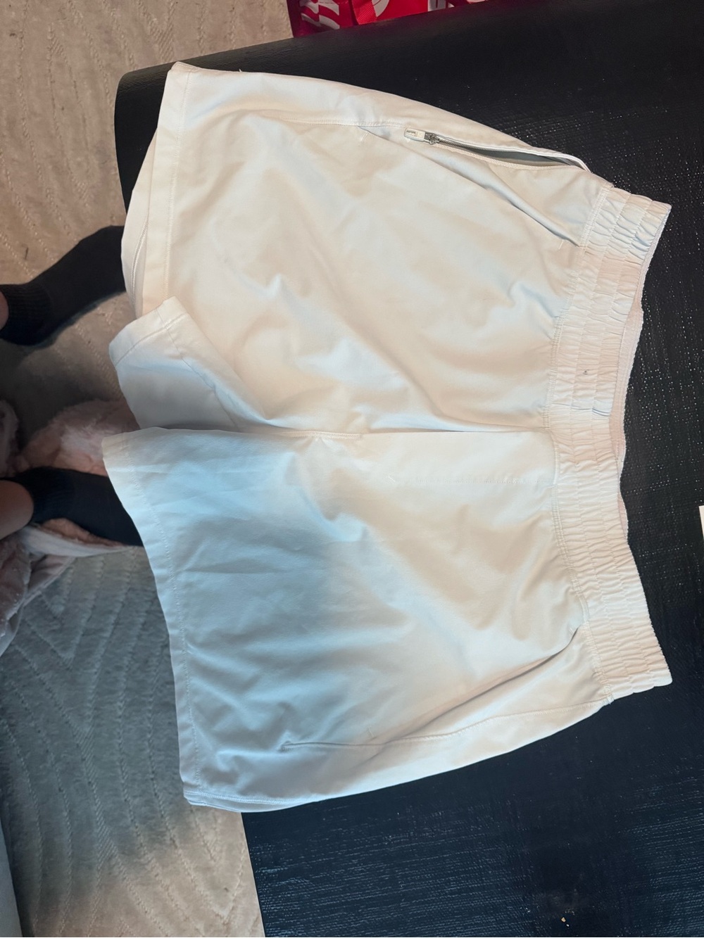 Men’s White Lululemon Pace Breaker Shorts